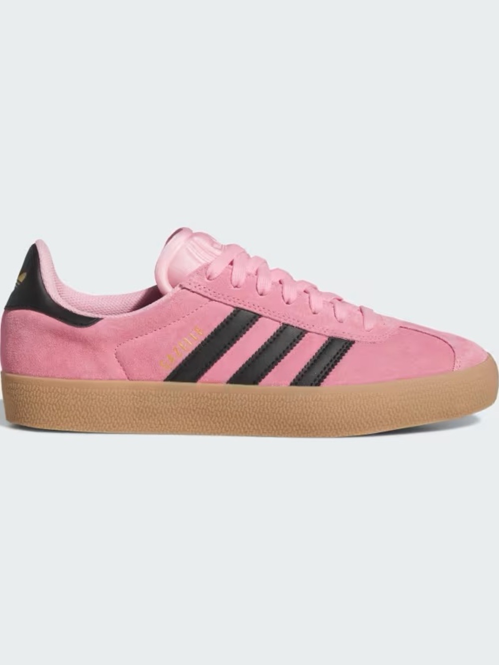 NWT adidas gazelle Pink Suede Sneakers with Black Stripes sz 6